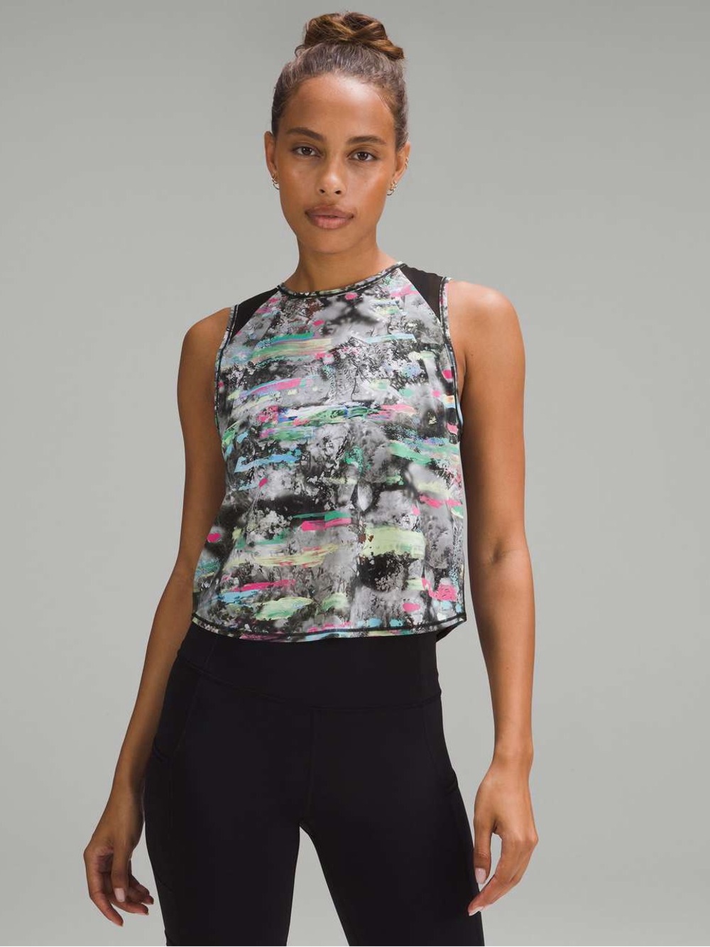 Lululemon Sculpt Cropped Tank Top Paint Drift Multi PTP 18”